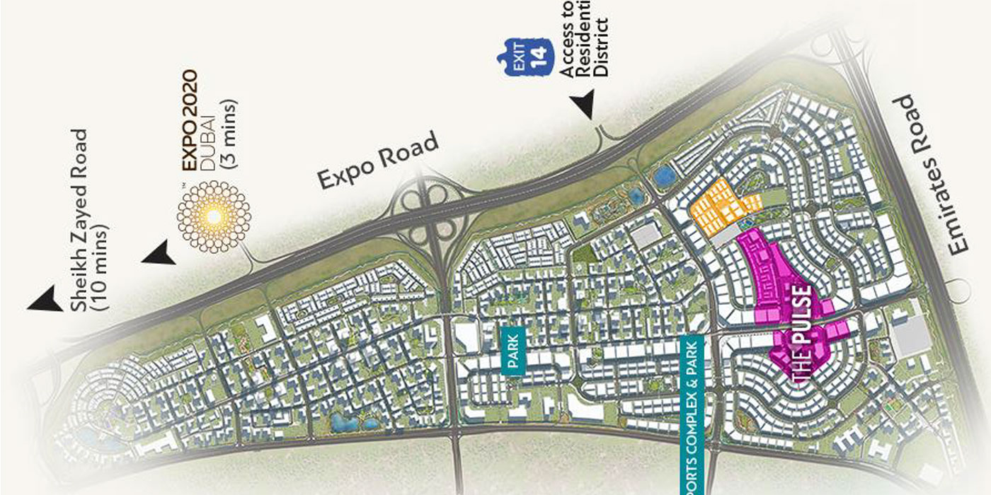 The Pulse villas and townhouses - Location